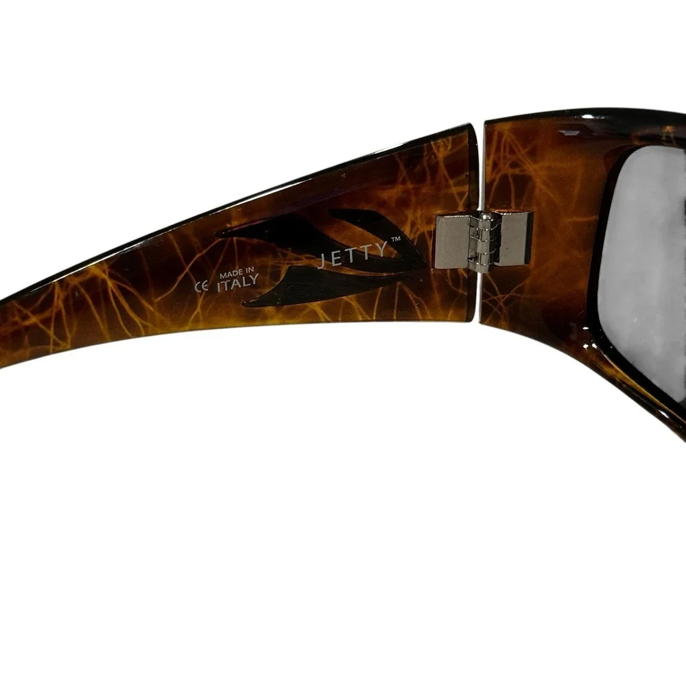 Kaenon NEW Tortoise Brown Polarized Full Rim Jetty Wrap Rectangular Sunglasses